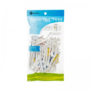 GOLF CRAFT TEE SYSTEM ASSORTED LENGTH GOLF TEES - 60 PACK